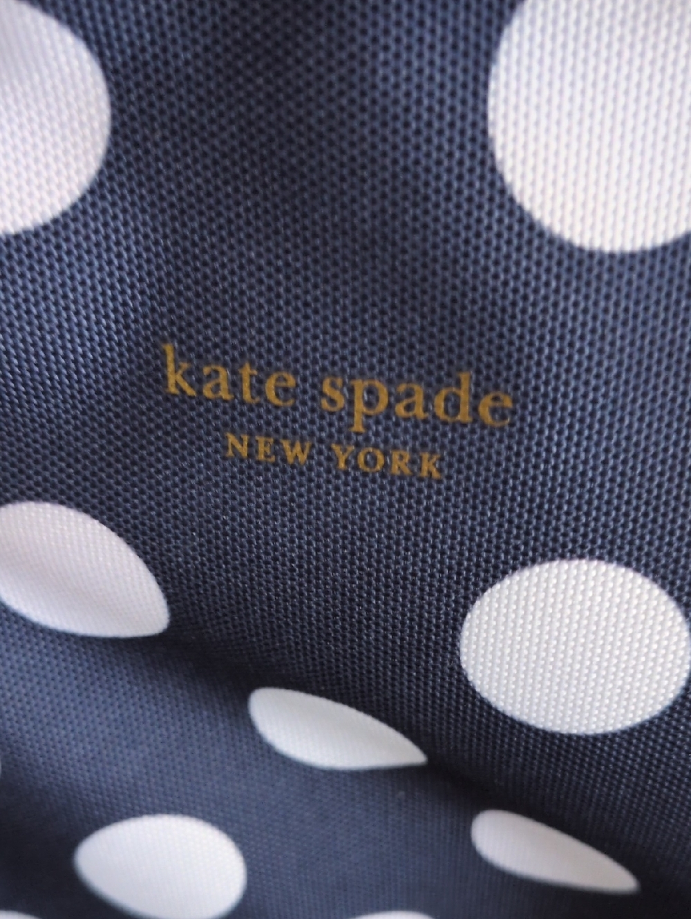 KATE SPADE Navy and White Polka Dot COOLER BAG New With Tags - Picture 2 of 6